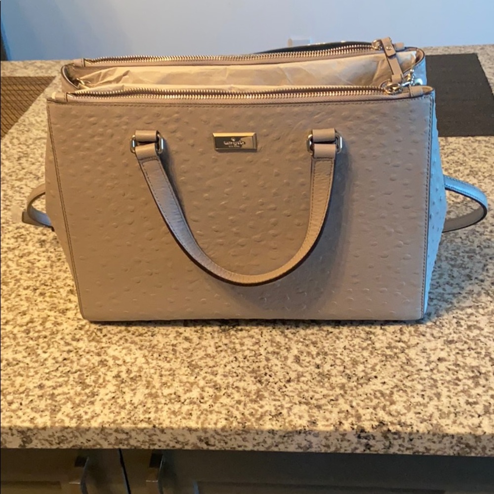 KATE SPADE Warm Vellum Bristol Drive Ostrich